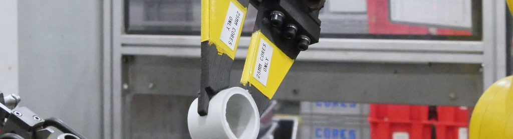 Pinça robótica impressa em 3D com fibra de carbono